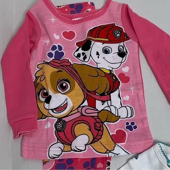 Lot of 3 Infants Size 12M Pajama Sets Polka Dot Butterfly Paw Patrol NWOT - Picture 5 of 12